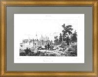 Смоленск в 1611 году. Данвин. 1838г. Старинная гравюра