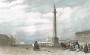 Александровская колонна в Петербурге. Гравюра, акварель. 1836г. Викерс