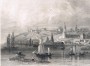 Нижний Новгород. Вид со стороны Волги. 1854 год. Старинная гравюра - антикварный подарок