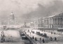 Петербург. Сенат и Исаакиевский собор. 1853г. Старинная гравюра - антикварный подарок