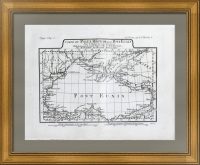 Старинная карта  Черного и Азовского морей (Крым). 1781г. Антикварный подарок