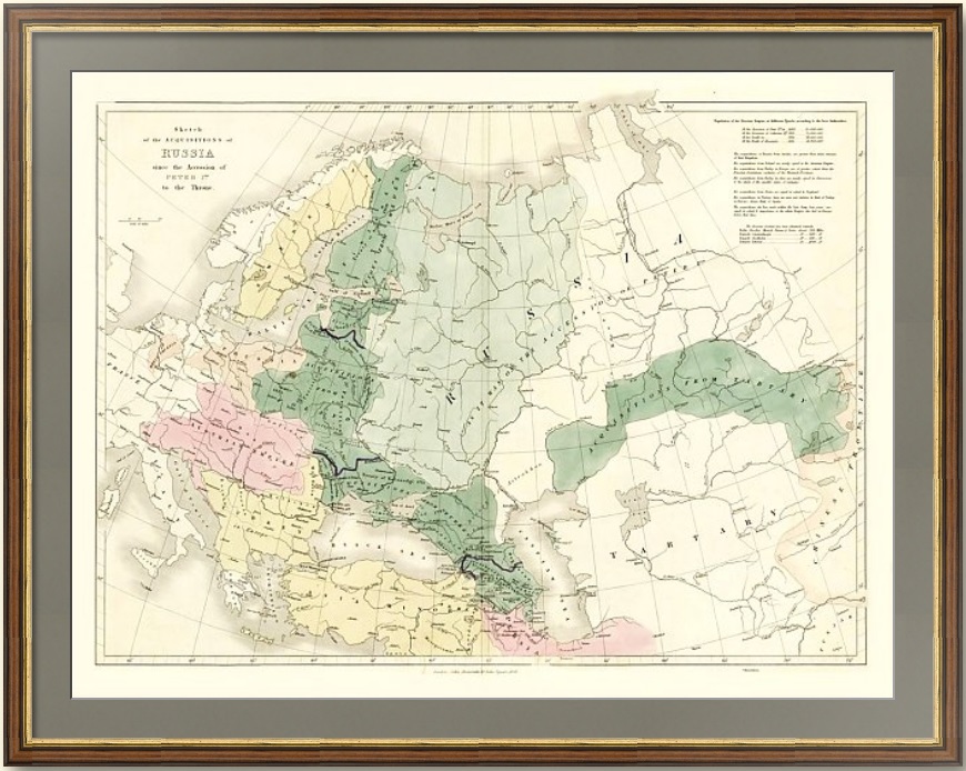 Карта российской империи при петре первом