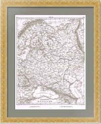 Российская империя. Европейская часть. 1851г. Хек. Антикварная карта