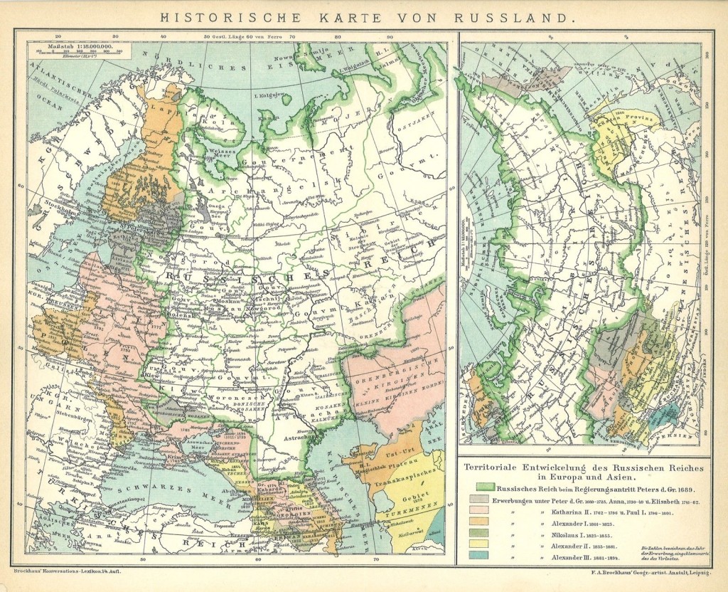 Иллюстрированная карта европейской россии 1896 года