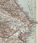 Старинная карта Кавказа с железными дорогами и трактами. 1897г.