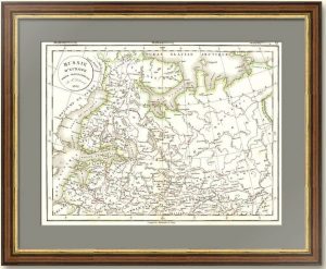 Европейская Россия. Север (вкл. Финляндию, Прибалтику). 1831г. Деламарш. Старинная карта