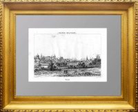 Панорама Москвы. 1839г. Старинная миниатюрная гравюра, стильный антикварный подарок