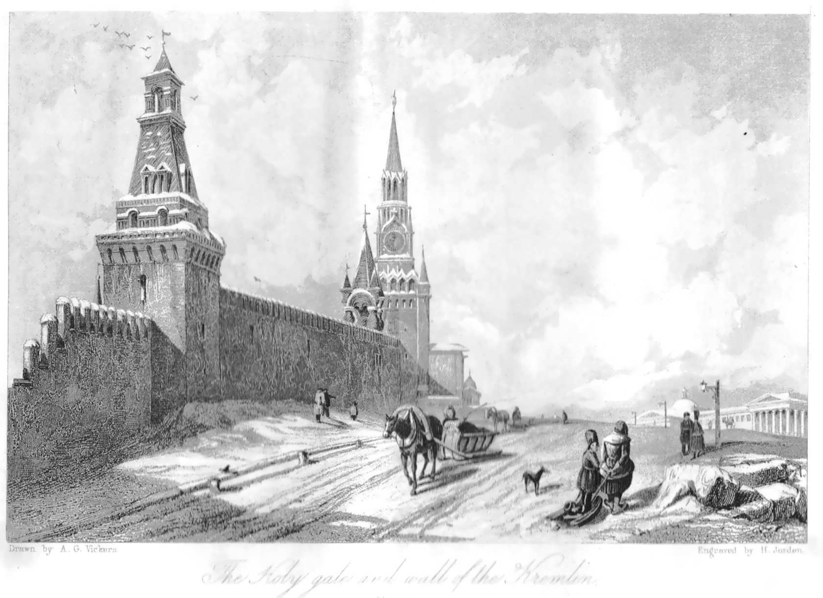 Спасская башня Московского Кремля при Иване Грозном