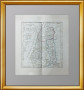 Иудея или Святая Земля. 1795г. Роберт Вогонди. Старинная оригинальная карта Израиля