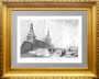Москва. Святые ворота и стены Кремля.1844г. Викерс