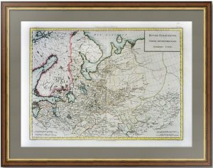 Северная часть европейской России. Петербург. 1790г. Тардьё. Старинная карта в подарок