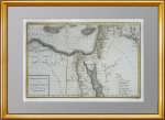 Антикварная карта античного Израиля. 1797г. Иудея, Египет, Палестина, Сирия, Кипр.