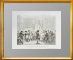 Александр I представляет Наполеонy нерегулярную кавалерию. 1838г. Музейный экземпляр