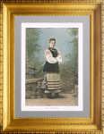 1890г. Жительница Малороссии в национальном костюме. Фотогравюра. Гийо