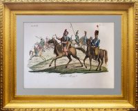 Российская иррегулярная кавалерия. 1847г. Феррарио. Aкварельная раскраска