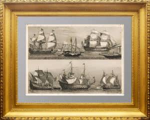 Парусные военные корабли. 1851г. Хек/Винкльз