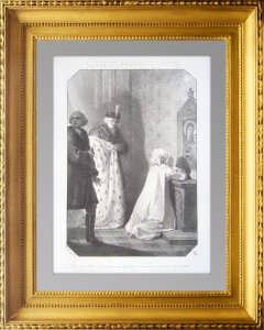 Елизавета, Императрица России молится на коленях. 1864г. Гонен.