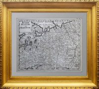 Белая Россия или Московия. 1736г. Russie Blanche ou Moscovie. Старинная карта России