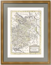 Старинная карта "Владения Московии в Европе". 1711-1717г. Молль. Антикварный подарок