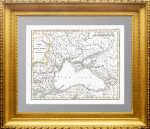 Антикварная карта Черного моря. 1833г. Подлинная гравюра
