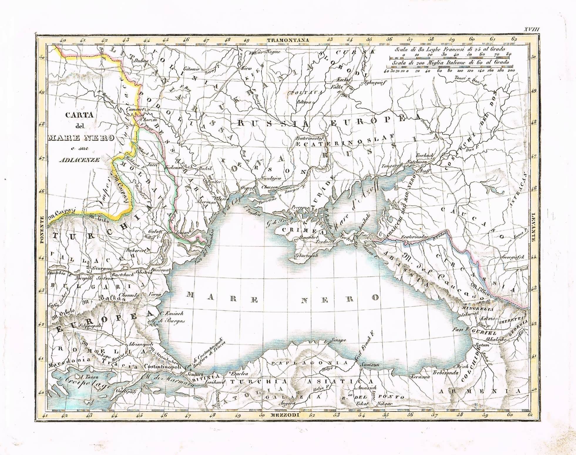 Карта черного моря 19 век