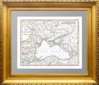 Антикварная карта Черного моря. 1833г. Подлинная гравюра