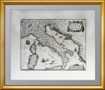 Старинная карта Италии NOVA ITALIÆ  DELINEATIO. 1638г. Музейный экземпляр
