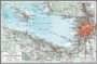 Петербург с окрестностями. Ок. 1900г. Старинная карта - антикварный подарок