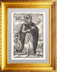 Алексей Михайлович. Великий князь Московии. 1683г.  Антикварная гравюра