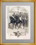 Николай I  и великий князь Александр. 1854г. Пиратский. Старинная гравюра