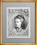 Мария Александровна Романова. Великая княжна. 1873г. 40x29. Гравированный портрет