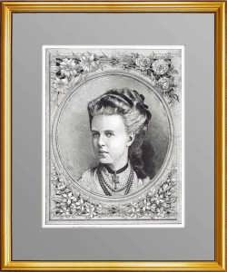 Мария Александровна Романова. Великая княжна. 1873г. 40x29. Гравированный портрет