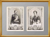 Александр II и императрица Мария Александровна. 1856г. Гравюры