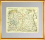 Северо-запад России. 1899г. Старинная карта - антикварный подарок мужчине
