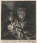 Ночная история. Рубенс/Шталь. 1646г. Антикварная музейная гравюра