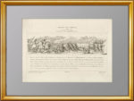 Битва при Мариньяно в 1515г. Старинная гравюра. 1780г. Музейный экземпляр