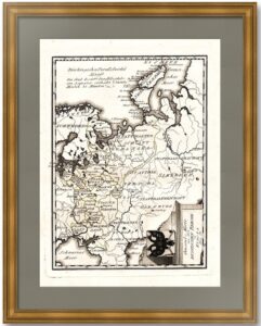 Генеральная карта Российской империи в Европе.(1) 1789г. Антикварный подарок