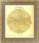 Карта звёздного неба. 1905г. Ильин. Антикварный подарок в кабинет