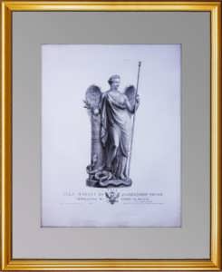 Аллегория Мира. 1810г. Гравюра со скульптуры по заказу Румянцева