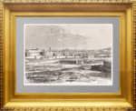 Баку. Порт. 1880г. Старинная гравюра - антикварный подарок