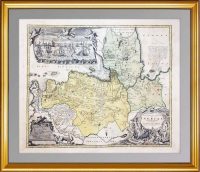 INGERMANLANDIÆ (Ингерманландия и Ингрия). 1734г. Homann. Атрибуция не завершена. Старинная карта
