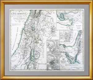 Израиль (Палестина). 1844г. Оригинальная старинная историческая карта