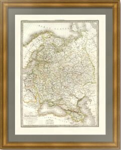 Карта "Россия в Европе". Лапье. 1830г.  (77,7x54!). Антикварный ВИП подарок