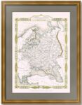 Антикварная карта роста России в Европе от Петра I. 1855г. Подарок патриоту