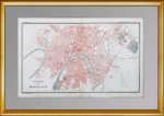 Москва 1886г. Антикварный план города — ВИП подарок. 50×70 в паспарту