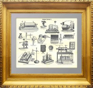 Аппараты Рентгена. 1897г. Старинная оригинальная гравюра