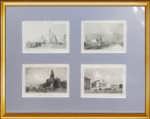 Москва. Городские виды. 1838г. Набор N2 из четырёх антикварных гравюр