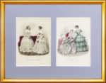 Парижская мода. 1847г. (март) и 1848г. (апрель). Набор N2 из двух антикварных гравюр