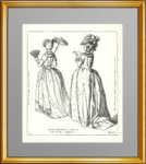 Наряды французских дам XVIII века. (Лист 194) Жакмин. 1869г. Антикварная гравюра