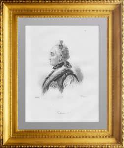 Екатерина II. Императрица Всероссийская. 1838г. Ротари/Лесуэер. Старинная гравюра